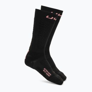 Moteriškos slidinėjimo kojinės UYN Ski One Pure Snow black/pink