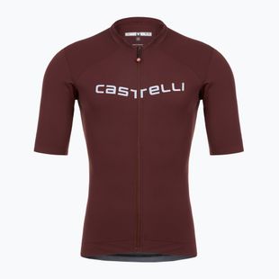 Vyriški dviračių marškinėliai Castelli Prologo Lite deep bordeaux/ silver gray
