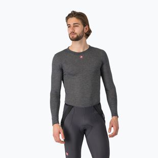 Vyriški ilgomis rankovėmis dviračių marškinėliai Castelli Medio Base Layer melange gray