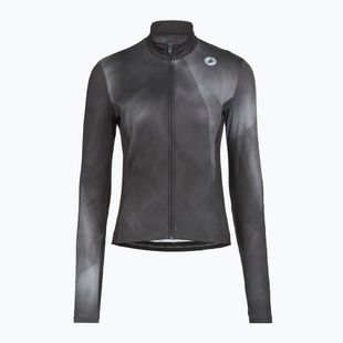Moteriški dviračių marškinėliai ilgomis rankovėmis Castelli Prismatic Thermal Jersey smoky gray
