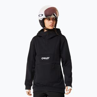 Moteriškas softshell džemperis su gobtuvu Oakley TNP Nose Grab Softshell Hoodie blackout/white