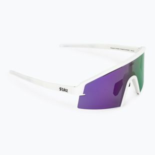 Saulės akiniai Bliz P006S matte white/smoke purple mirror