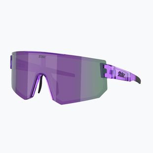 Saulės akiniai Bliz P005 transparent purple/smoke purple mirror
