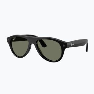 Akiniai su kamera Ray-Ban Meta Aviator shiny black/g15 green polar