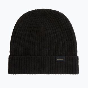 Vyriška žieminė kepurė Woolrich Knitted Ribbed Beanie black