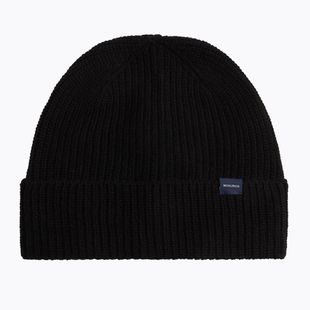 Vyriška žieminė kepurė Woolrich Knitted Ribbed Beanie black