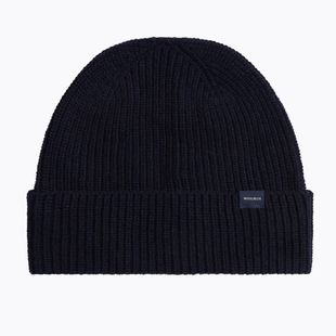Vyriška žieminė kepurė Woolrich Knitted Ribbed Beanie melton blue