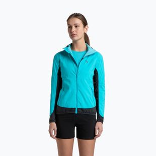 Moteriška striukė nuo vėjo Montura Rise Octa Hooded turquoise/antracite