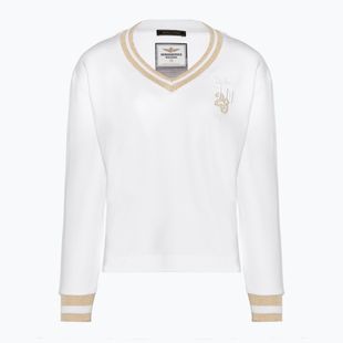 Moteriškas džemperis Aeronautica Militare Lady V-Neck bianco ottico