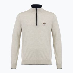 Vyriškas megztinis Aeronautica Militare 1/2 Zip stone melange
