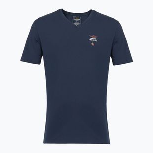 Vyriški marškinėliai Aeronautica Militare AM1UTI006 V-Neck blue