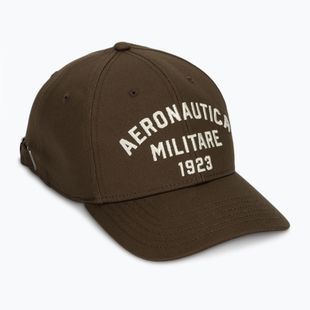 Vyriška kepurė su snapeliu Aeronautica Militare HA1104UCT02 chestnut brown
