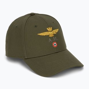 Vyriška kepurė su snapeliu Aeronautica Militare HA1100UCT02848 military green