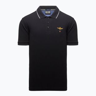 Vyriški polo marškinėliai Aeronautica Militare 262PO1308UP00082 Polo jet black