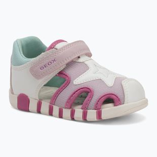 Vaikiški sandalai Geox Iupidoo white/fuchsia