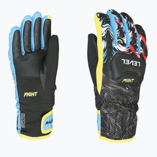 Vaikiškos slidinėjimo pirštinės Level Race Jr black/yellow