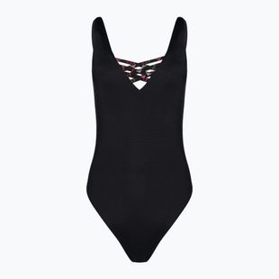 Moteriškas vientisas maudymosi kostiumėlis EA7 Emporio Armani Water Sports BW Tape nero