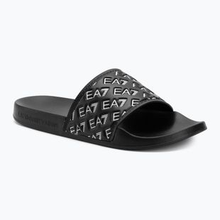 Šlepetės EA7 Emporio Armani Water Sports All Over full black / white