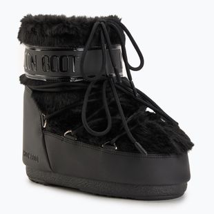 Moteriški sniego batai Moon Boot Icon Low Faux Fur black
