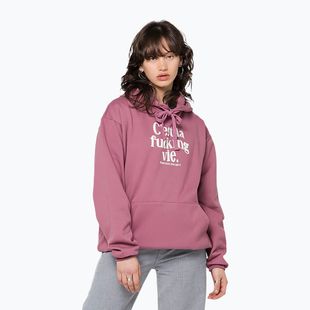 Moteriškas džemperis Kaotiko C'est la vie Hoodie cherry