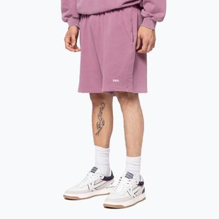 Vyriški šortai Kaotiko Washed Daylen burgundiškos spalvos