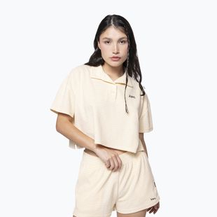 Moteriški polo marškinėliai Kaotiko Towel Stripe yellow / white