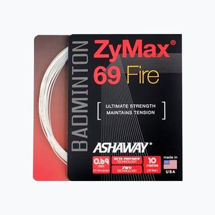 Badmintono stygos ASHAWAY ZyMax 69 Fire - rinkinys baltas