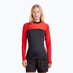 Dakine moteriški maudymosi marškinėliai Hd Snug Fit Rashguard black and red DKA651W0008