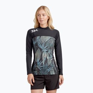 Dakine moteriški maudymosi marškinėliai Hd Snug Fit Rashguard black/grey DKA651W0008
