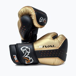 Bokso pirštinės Rival RB10 Intelli-Shock Bag black/gold