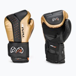 Bokso pirštinės Rival RB10 Intelli-Shock Bag black/gold