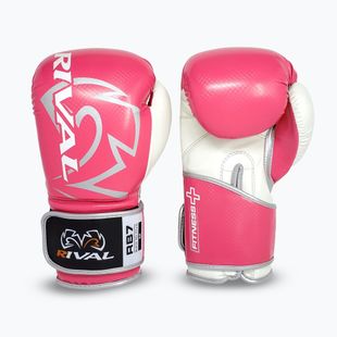 Bokso pirštinės Rival RB7 Fitness Plus Bag pink/white