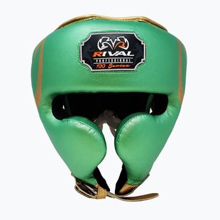 Bokso šalmas Rival RHG100 Professional Headgear green/gold