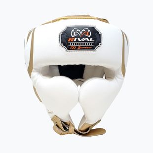 Bokso šalmas Rival RHG100 Professional Headgear white/gold