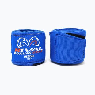Bokso tvarsčiai Rival Mexican Handwraps 180 cm blue