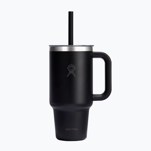 Termosas Hydro Flask Travel Tumbler Clear Lid black