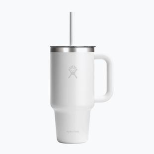 Termosas Hydro Flask Travel Tumbler Clear Lid white