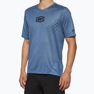 Vyriški dviračių marškinėliai 100 % Airmatic Mesh slate blue