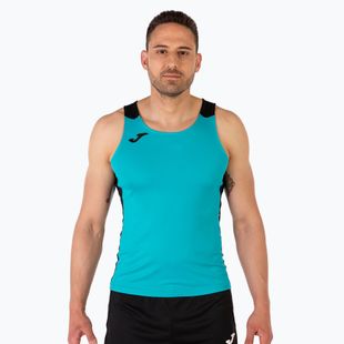 Vyriški bėgimo marškinėliai Joma Record II Tank Top turquoise/black