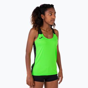 Moteriški bėgimo marškinėliai Joma Record II Tank Top fluor green/black