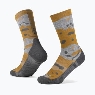 Kojinės BUFF Merino Lightweight Crew LWC2 khaki