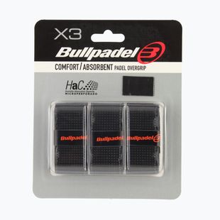 Padelio raketės apvyniojimai Bullpadel GB-1201 Comfort Absorbent 3 pcs. black