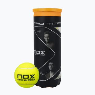 Padelio kamuoliai NOX Pro Titanium 3 pcs yellow