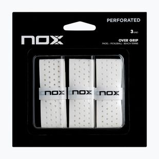 Padelio apvija NOX Pro Perforated Overgrip 3 pcs. white