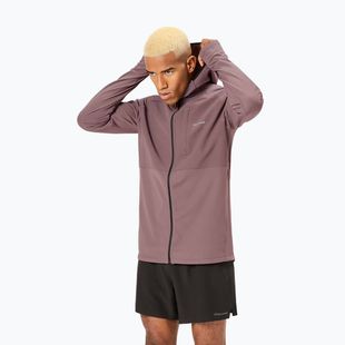 Vyriška bėgimo striukė NNormal Active Warm albergini/purple