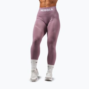 Moteriškos treniruočių tamprės NEBBIA Flow Seamless Hight Waist Push Up pink