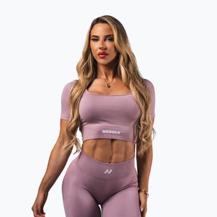 Moteriškas treniruočių topas  NEBBIA Flow Seamless pink