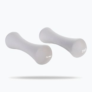 Hanteliai GymBeam Neoprene Dumbbells 2 x 2 kg grey