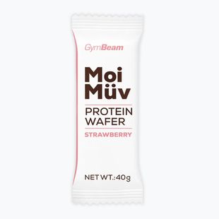 Baltyminis vaflis GymBeam MoiMüv 40 g strawberry