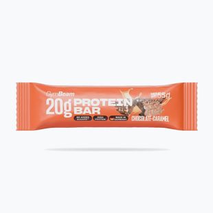 Baltyminis batonėlis GymBeam 55 g chocolate/caramel